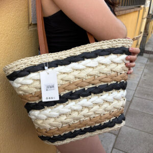 Bolso de rafia tricolor Modelo Brisa