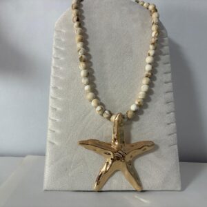 Collar de cuentas jaspeadas Modelo Ronda