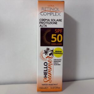Crema Solar Corporal SPF 50 Máxima Protección Hello Summer Retinol Complex 150 ml