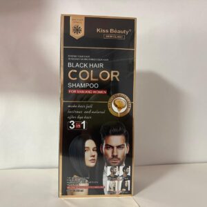 Champú Tinte de Color Negro 3 en 1 BLACK HAIR COLOR SHAMPOO Kiss Beauty 420 ml