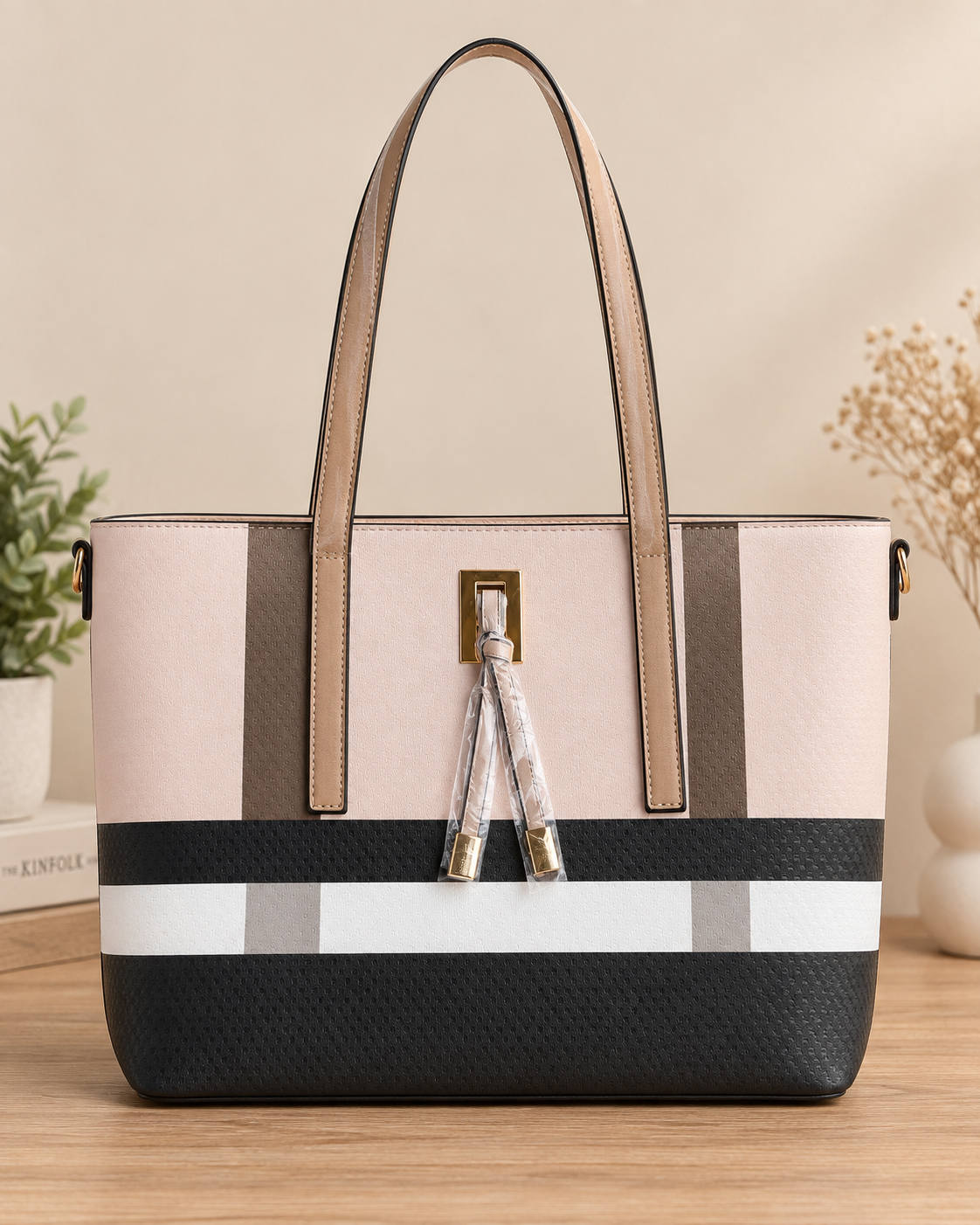 Bolso Khaki Bicolor beige khaki